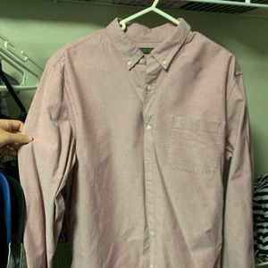 Men’s JCrew Wine button down shirt. Size: Large